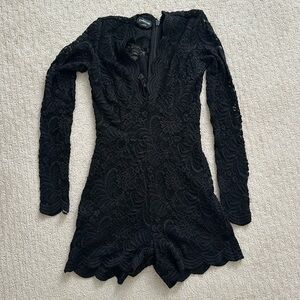 Bebe black lace Romper
